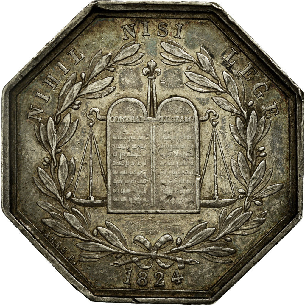France, Token, Notaires de l'Arrondissement de Provins, Seine et Marne, 1824
