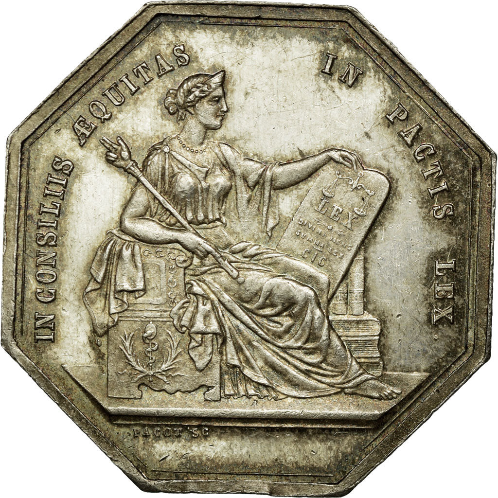 France, Token, Notaires de l'Arrondissement d'Angers, Pacot, AU(55-58), Silver
