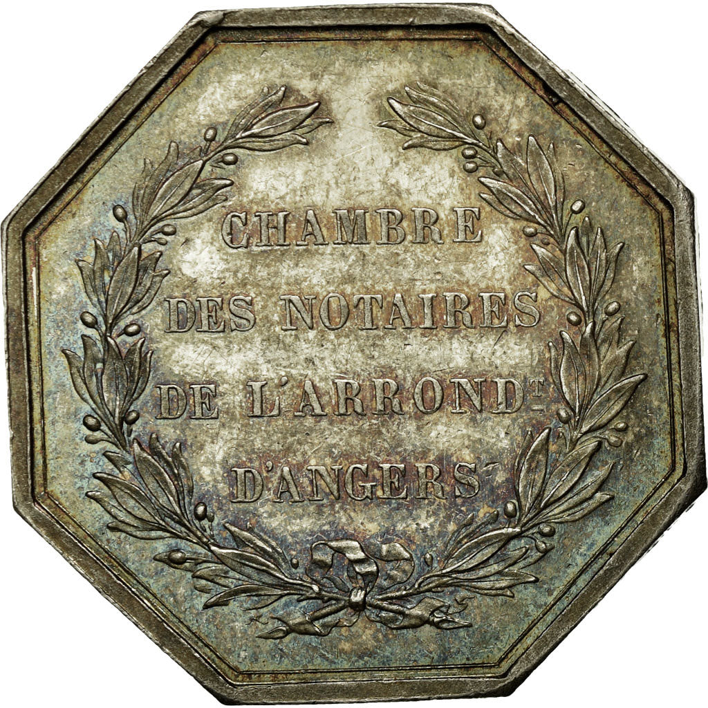 France, Token, Notaires de l'Arrondissement d'Angers, Pacot, AU(55-58), Silver