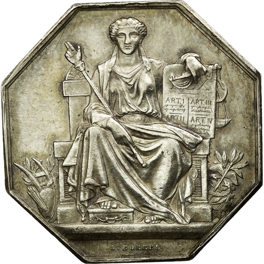 Frankreich, Token, Notaires de l'Arrondissement de Bourges, Cher, Borrel.A, VZ