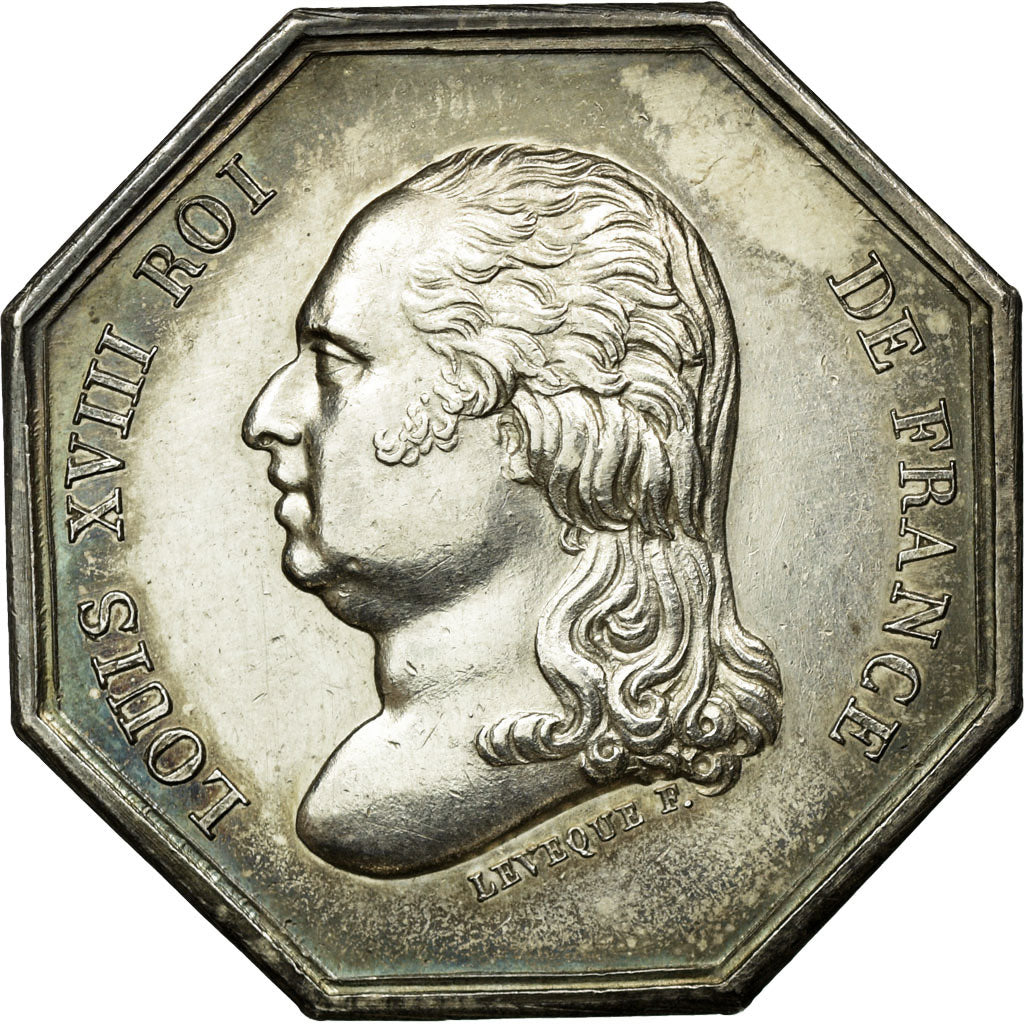 France, Jeton, Louis XVIII, Notaires de l'Arrondissement de Fontainebleau