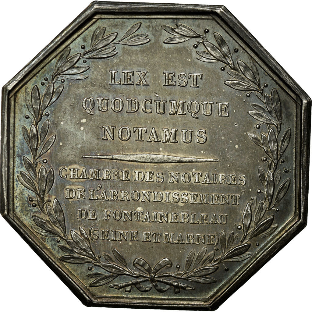 France, Jeton, Louis XVIII, Notaires de l'Arrondissement de Fontainebleau