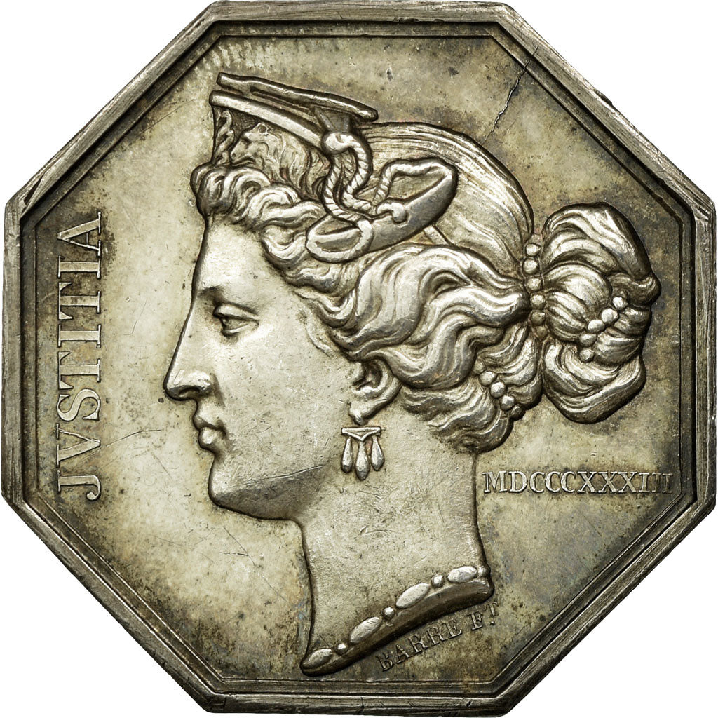 Frankrijk, Token, Notaires de l'arrondissement de Troyes, 1833, Barre, PR