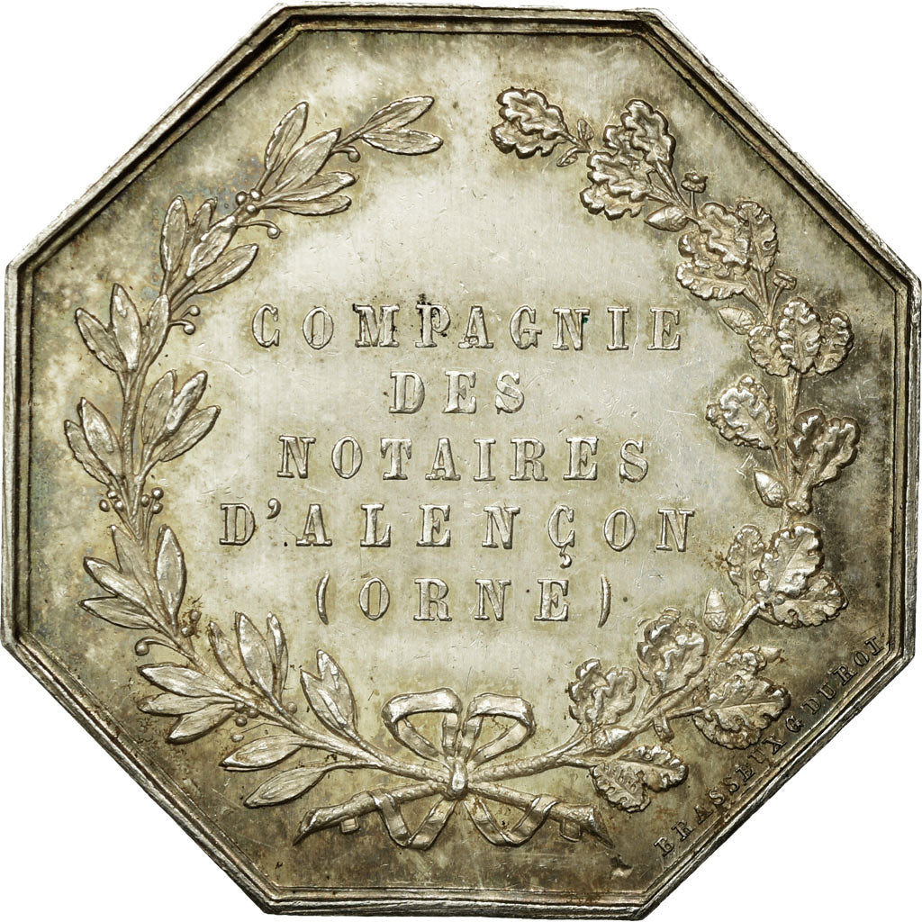 France, Jeton, Notaires de l'Arrondissement d'Alençon, Orne, Brasseux, SUP