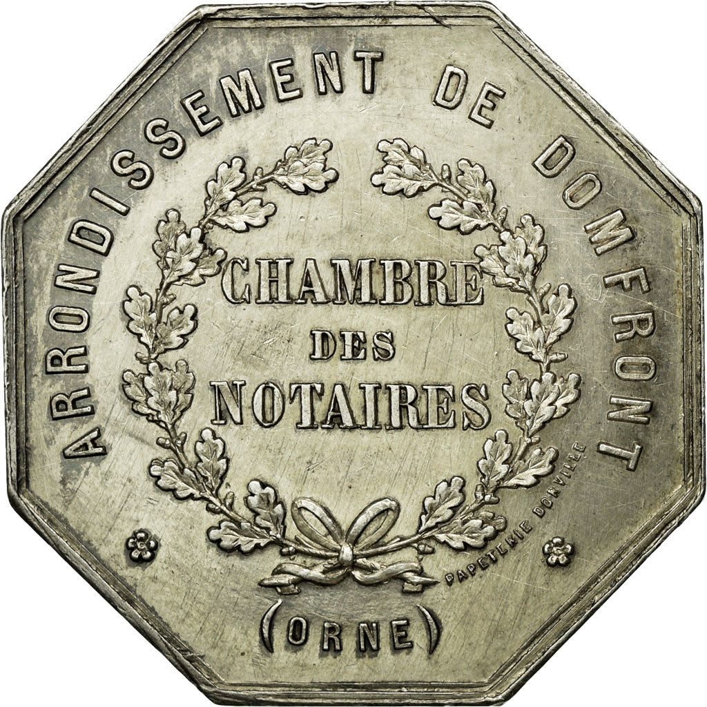 France, Jeton, Notaires de l'Arrondissement de Domfront, Orne, SUP, Argent