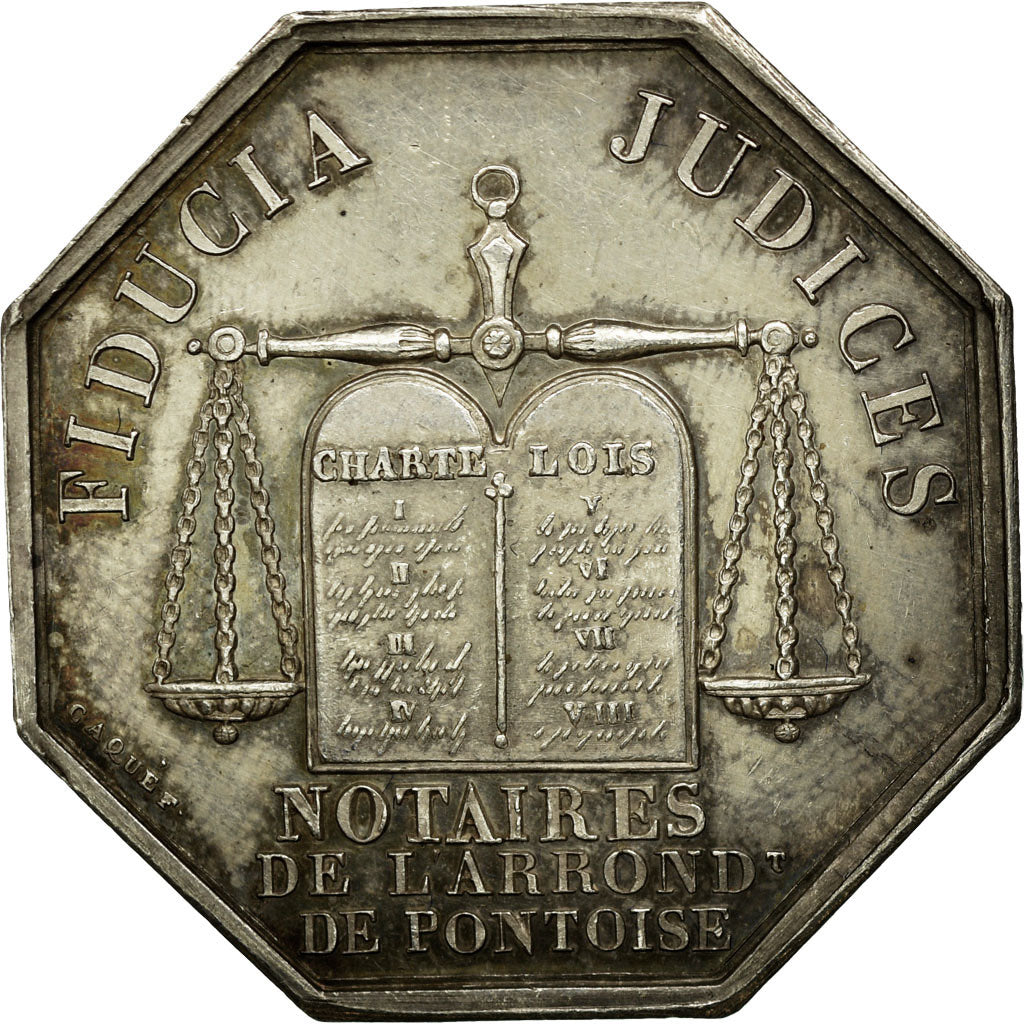France, Jeton, Napoléon III, Notaires de l'Arrondissement de Pontoise, Barre