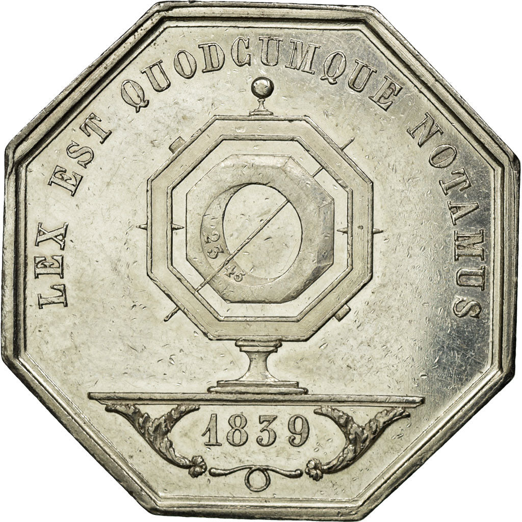 France, Token, Notaires de l'Arrondissement de Lyon, 1839, Durand, AU(55-58)