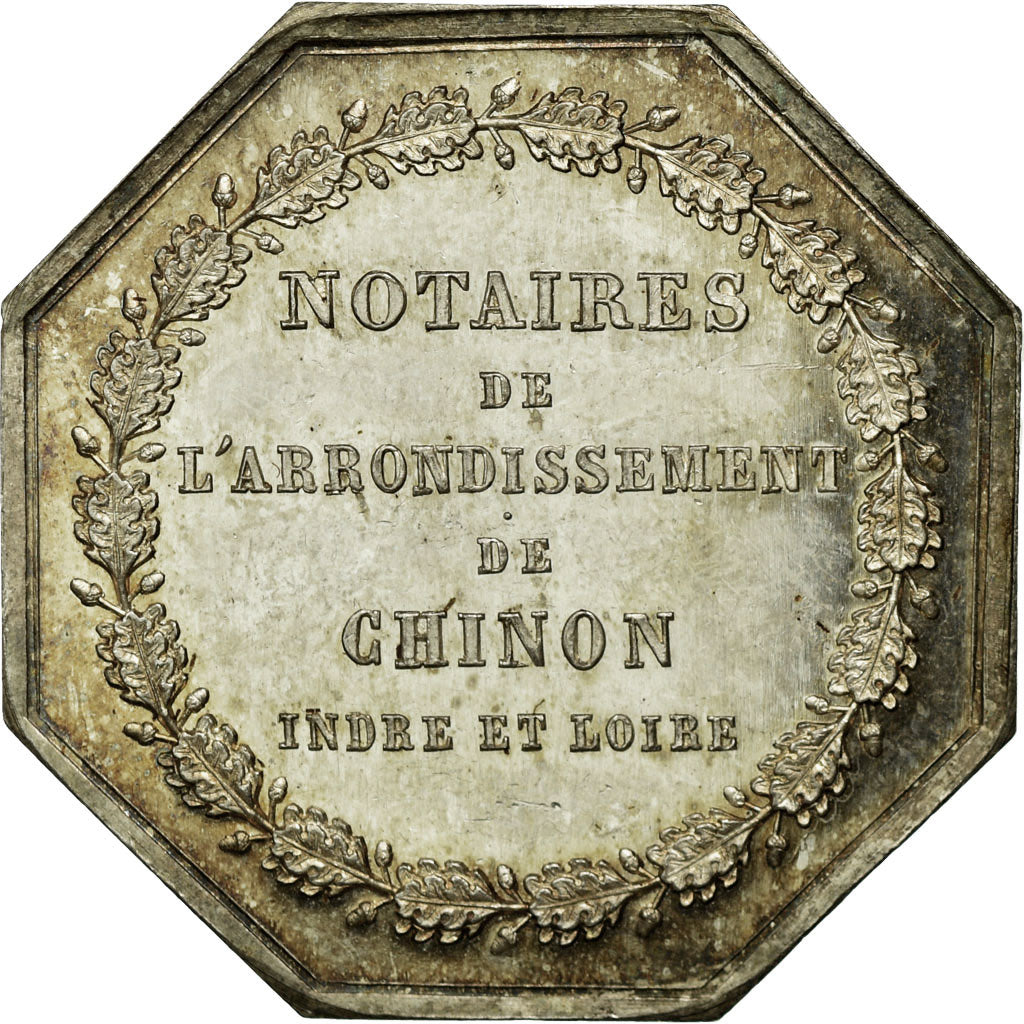 Francia, Token, Notaires de l'Arrondissement de Chinon, Indre et Loire, Caqué