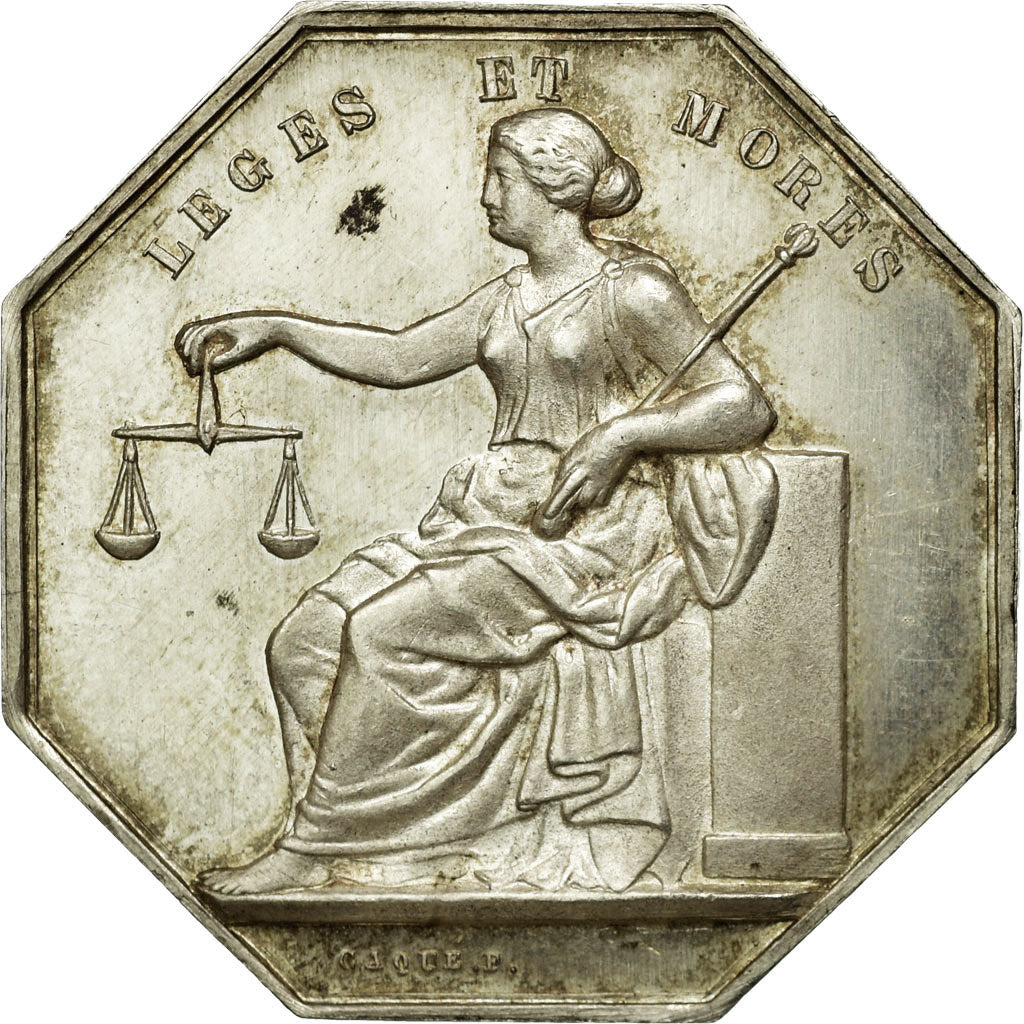 Francia, Token, Notaires de l'Arrondissement de Chinon, Indre et Loire, Caqué