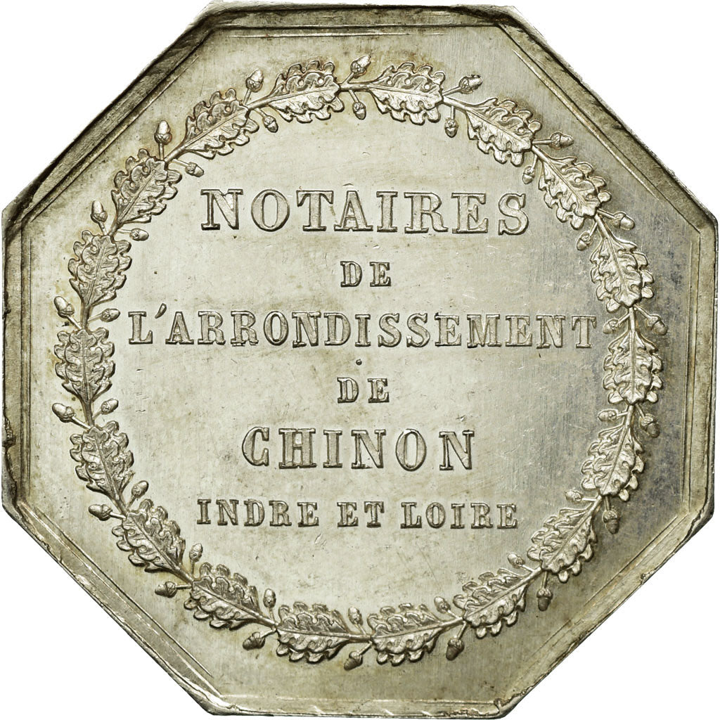 Francia, Token, Notaires de l'Arrondissement de Chinon, Indre et Loire, Caqué
