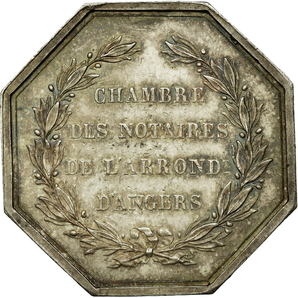 France, Token, Notaires de l'Arrondissement d'Angers, Pacot, AU(55-58), Silver