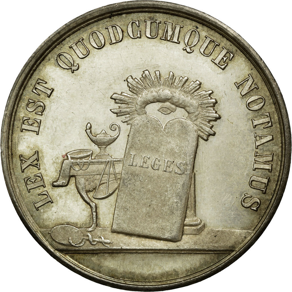 France, Token, Notaires de l'Arrondissement de Laon, Aisne, AU(55-58), Silver