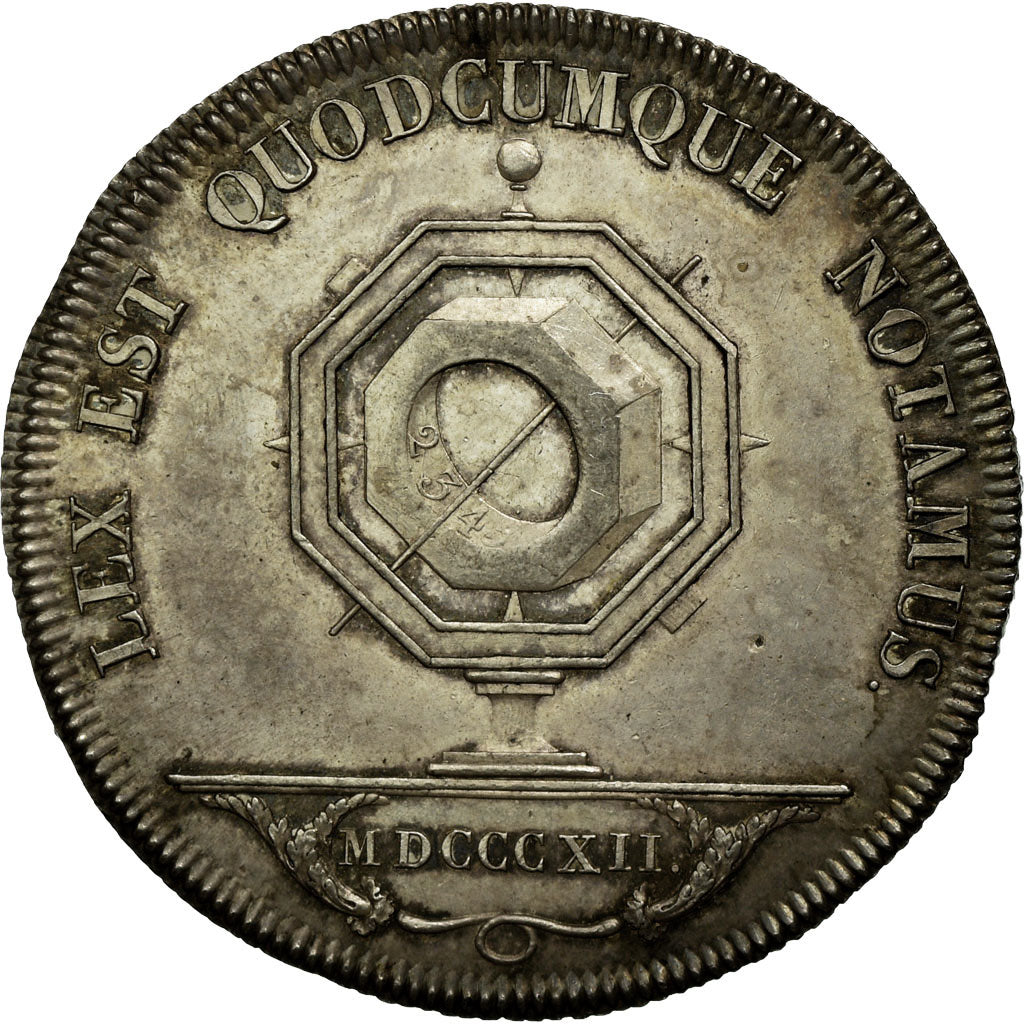 France, Token, Restauration, Notaires de Lyon, 1812, Tiolier, MS(60-62), Silver