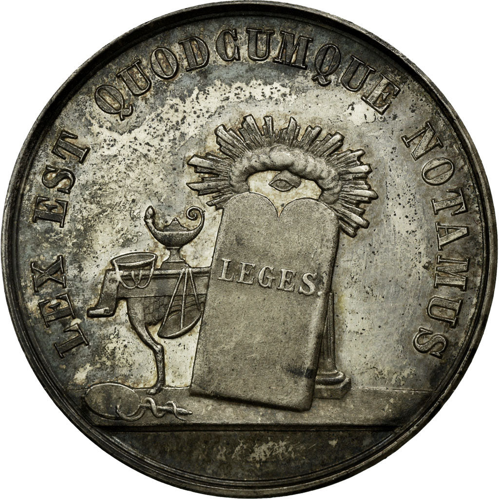 France, Token, Notaires de l'Arrondissement de Laon, Aisne, AU(55-58), Silver
