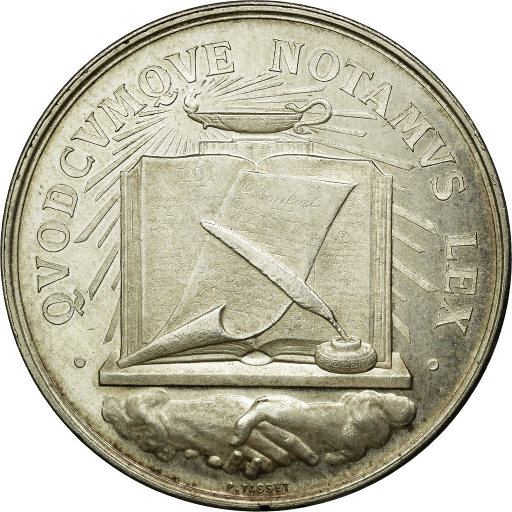 France, Token, Chambre des Notaires d'Arras, Tasset, MS(60-62), Silver