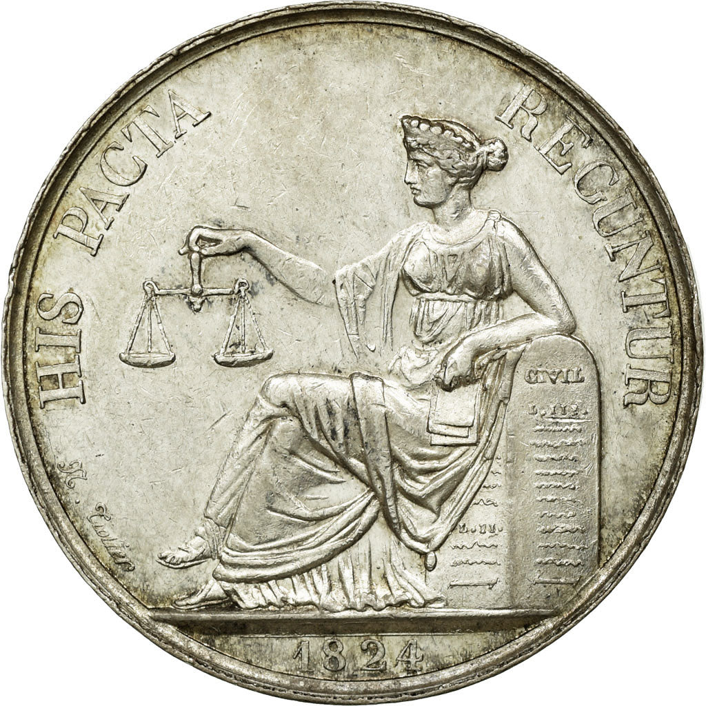 França, Token, Notaires de l'Arrondissement de Reims, 1824, Tiolier, AU(50-53)