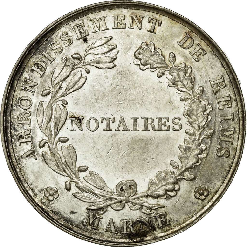 França, Token, Notaires de l'Arrondissement de Reims, 1824, Tiolier, AU(50-53)