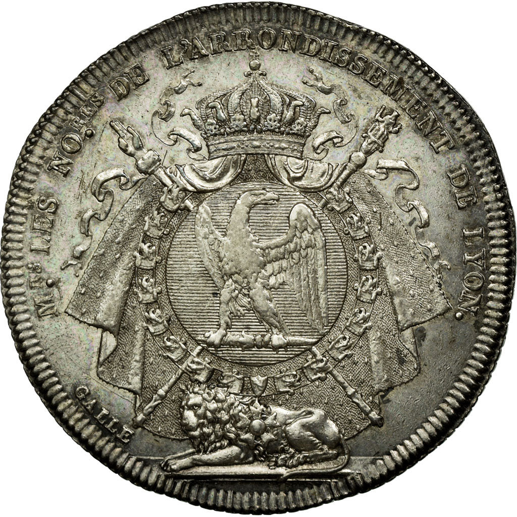 France, Jeton, Notaires de l'Arrondissement de Lyon, 1805, Galle, SUP+, Argent