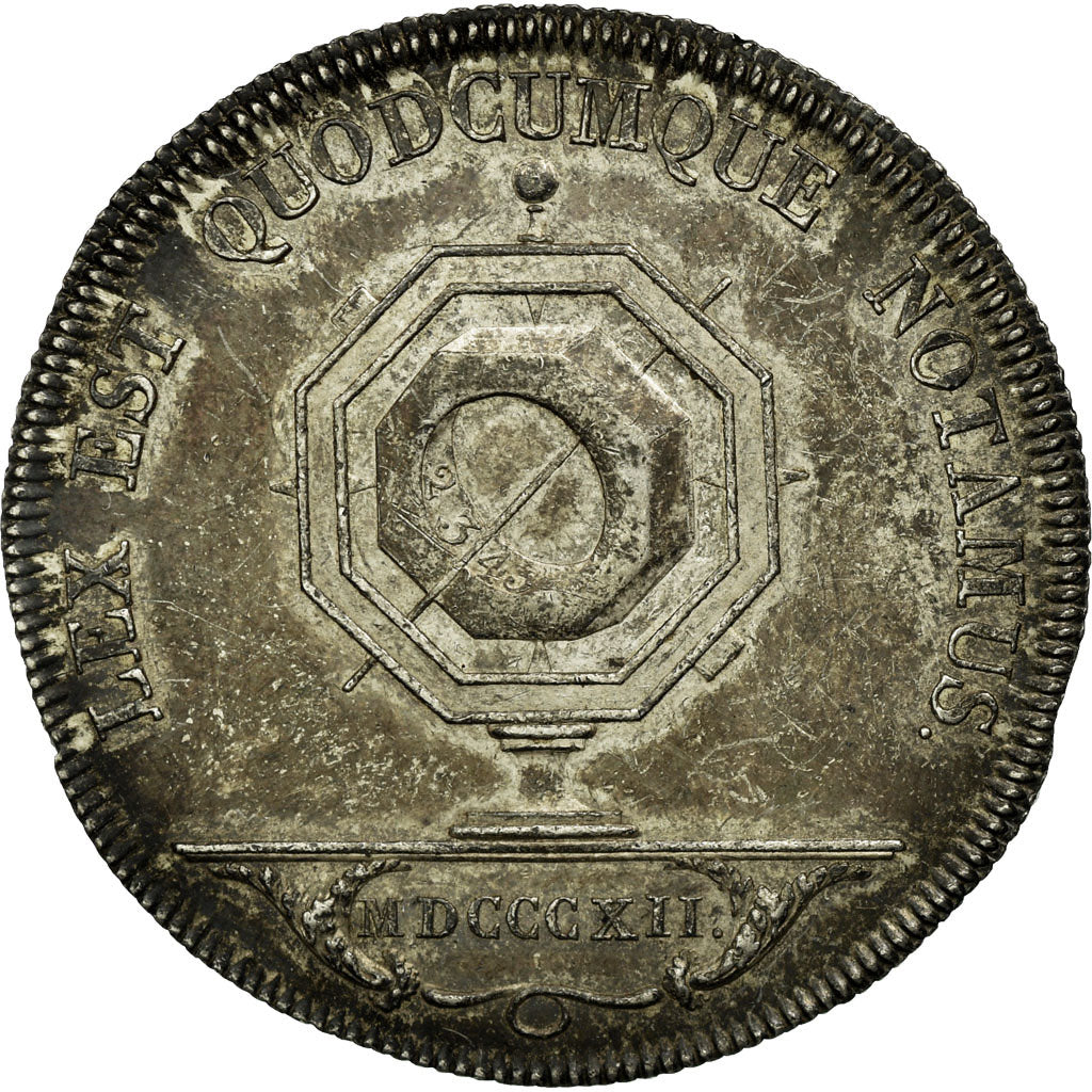 France, Token, Restauration, Notaires de Lyon, 1812, Tiolier, AU(55-58), Silver