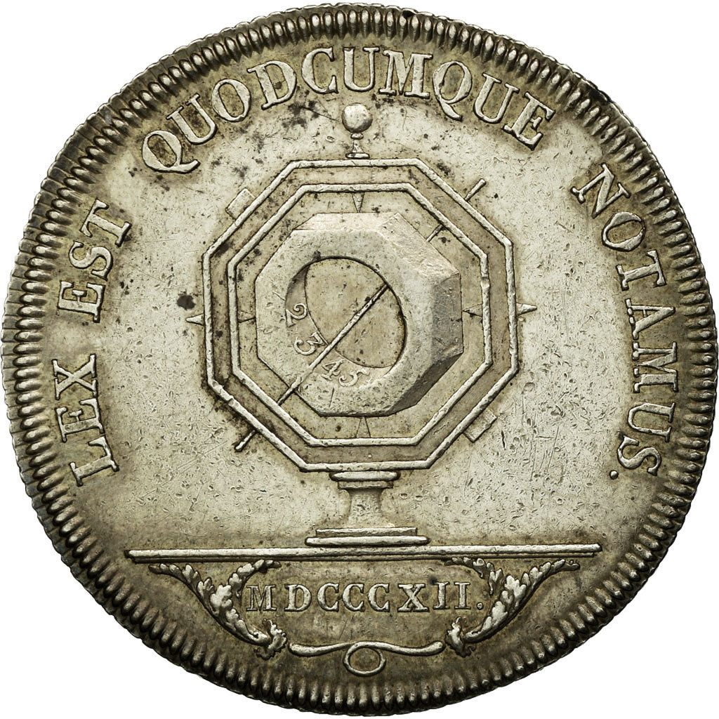 France, Token, Restauration, Notaires de Lyon, 1812, Tiolier, MS(60-62), Silver
