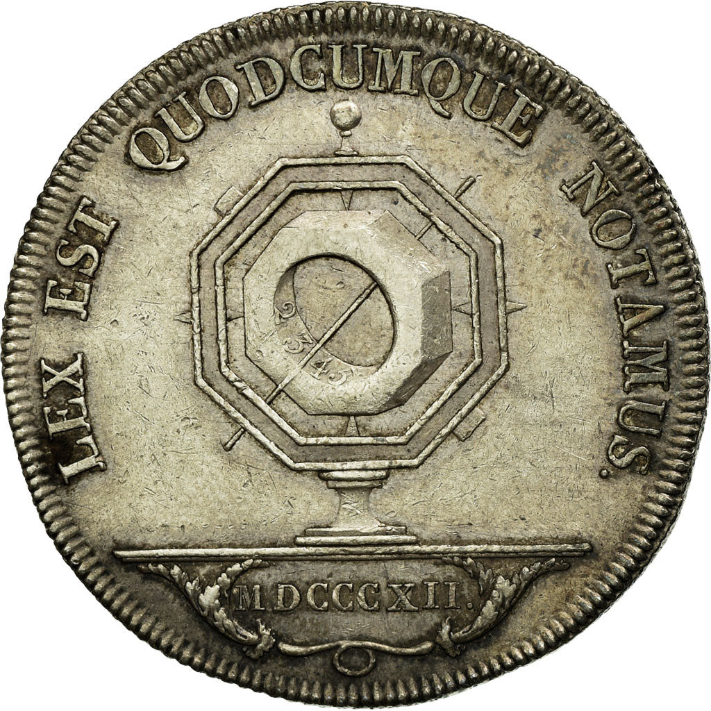 France, Token, Restauration, Notaires de Lyon, 1812, Tiolier, AU(55-58), Silver