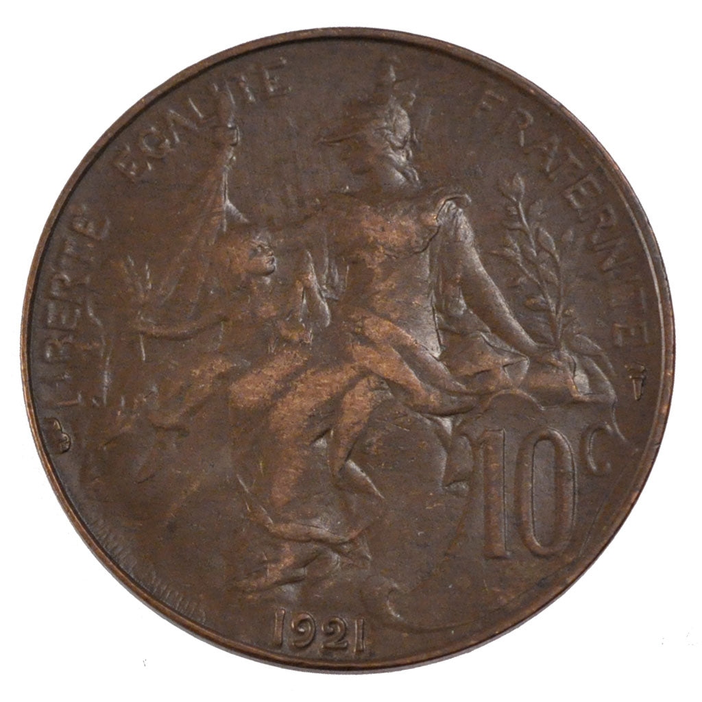 Francia, Dupuis, 10 Centimes, 1921, BB, Bronzo, Gadoury:277