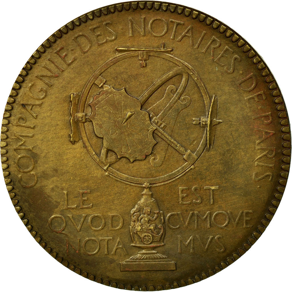 France, Token, Compagnie des Notaires de Paris, Chaplain, AU(50-53), Bronze