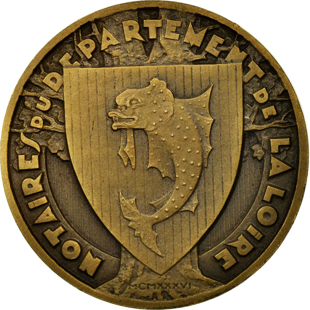 Francia, Token, Notaires du Département de la Loire, 1936, SC, Bronce