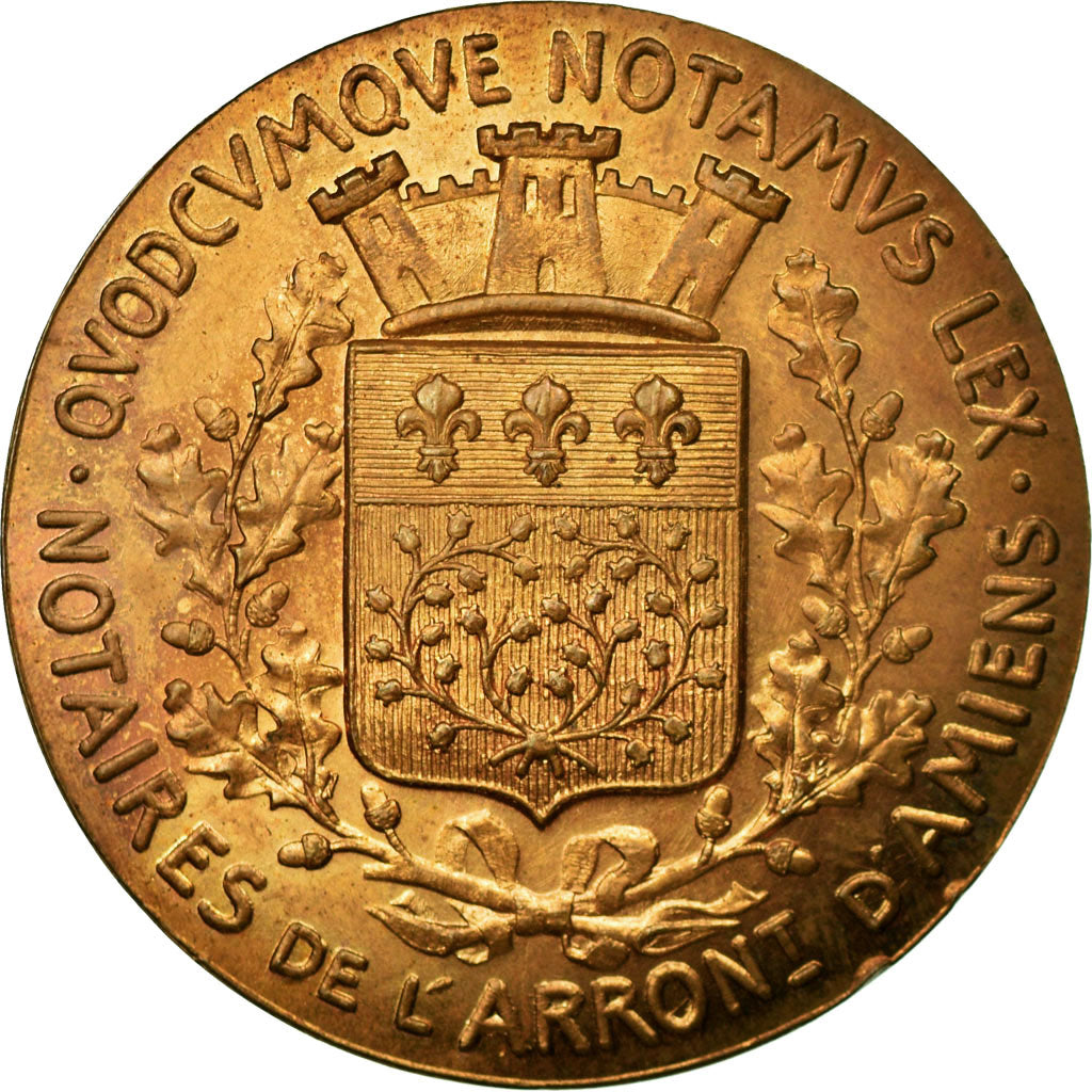 France, Jeton, Notaires de l'Arrondissement d'Amiens, Dupuis.D, SUP, Bronze
