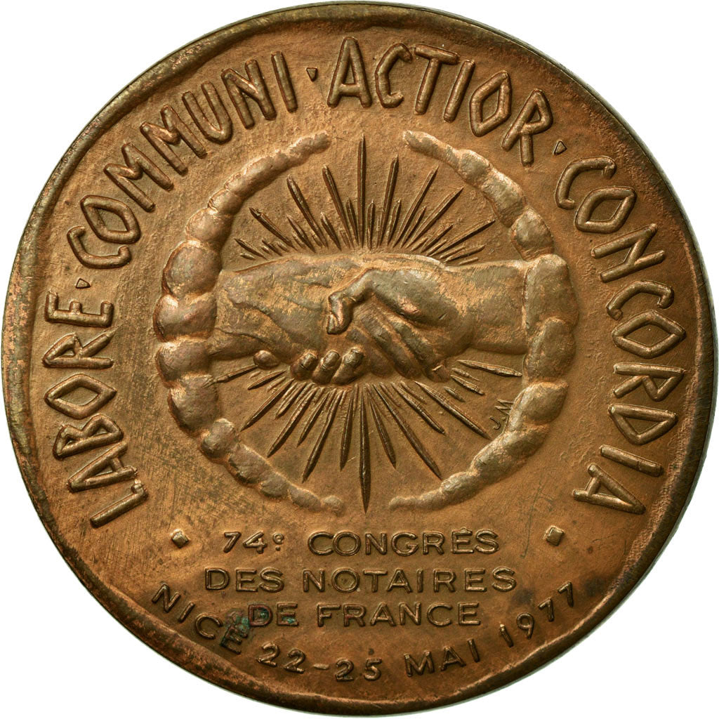 France, Token, 74ème Congrès des Notaires de France, Nice, 1977, Mauviel
