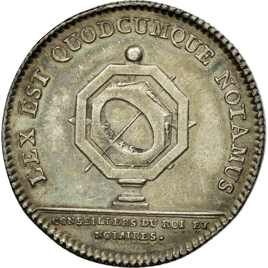 France, Jeton, Louis XVI, Conseillers du Roi et Notaires, Droz, SUP+, Argent
