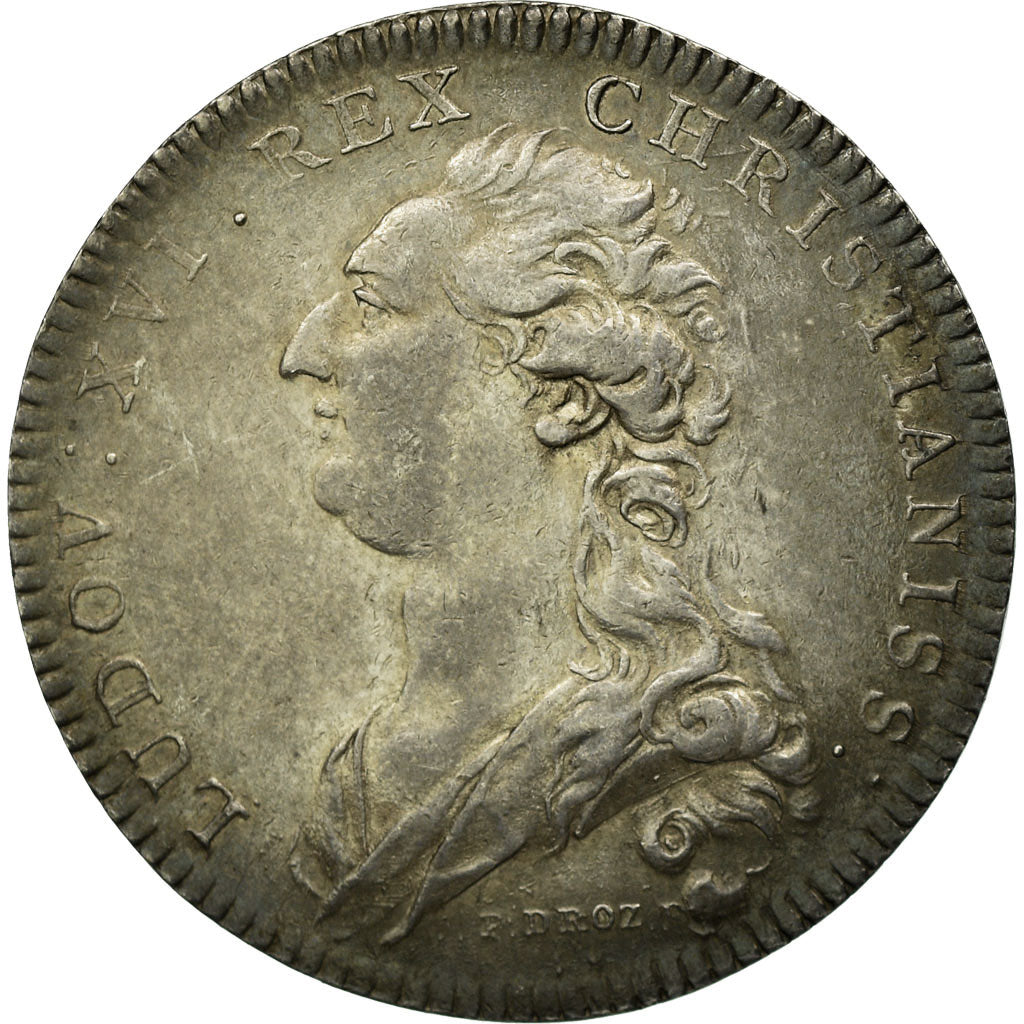 France, Jeton, Louis XVI, Conseillers du Roi et Notaires, Droz, SUP, Argent