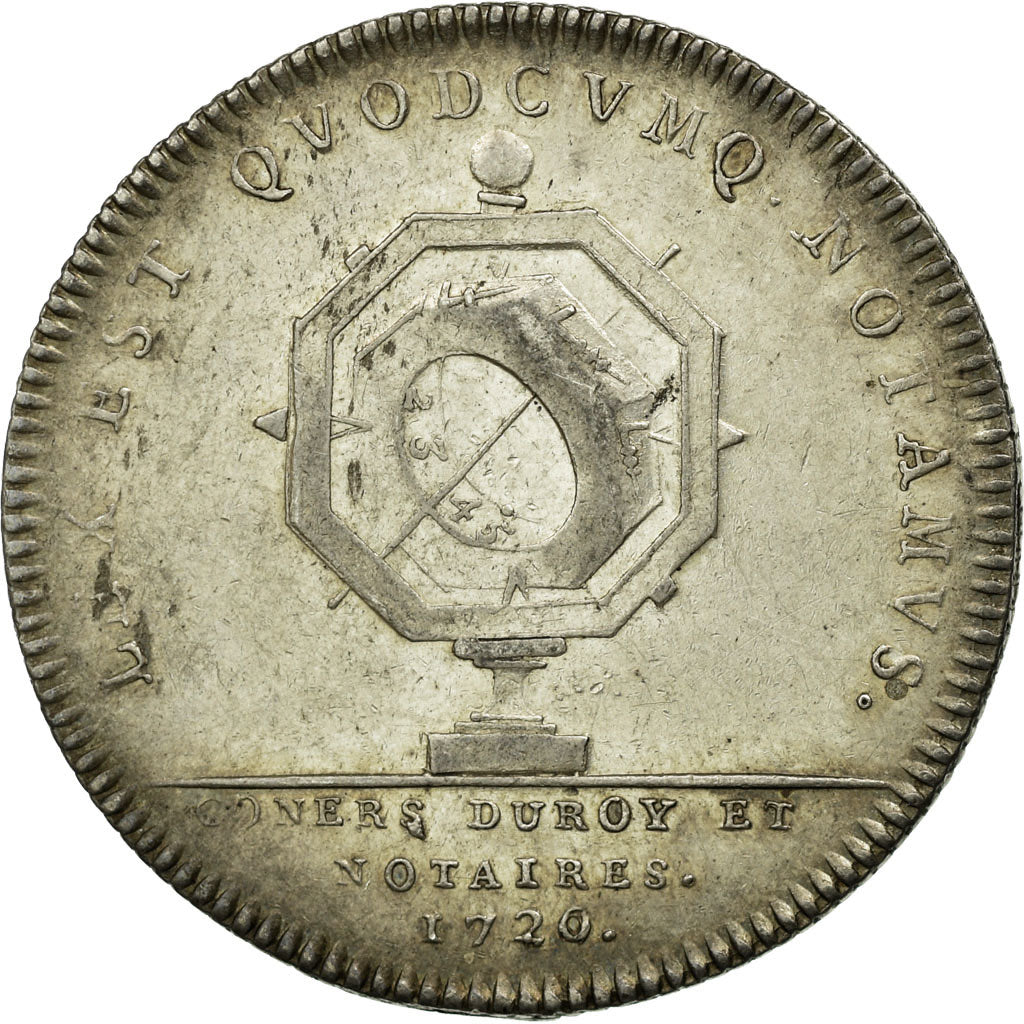 France, Jeton, Louis XV, Conseillers du Roi et Notaires, 1720, TTB, Argent