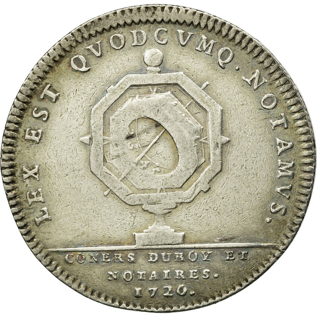 Frankreich, Token, Louis XV, Conseillers du Roi et Notaires, 1720, SS+, Silber