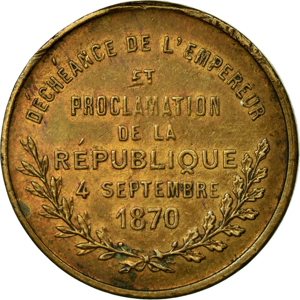 France, Medal, Troisième République, Déchéance de l'Empereur, 1870