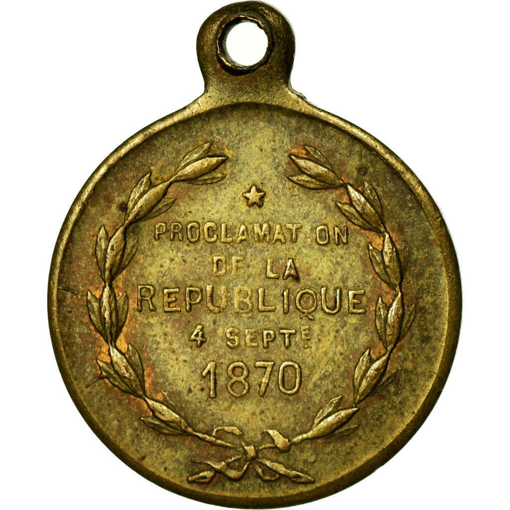 France, Medal, Proclamation de la Troisième République, 1870, AU(50-53)