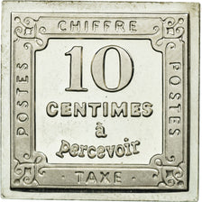 France, Medal, Timbre, 10 Centimes à Percevoir, MS(64), Silver