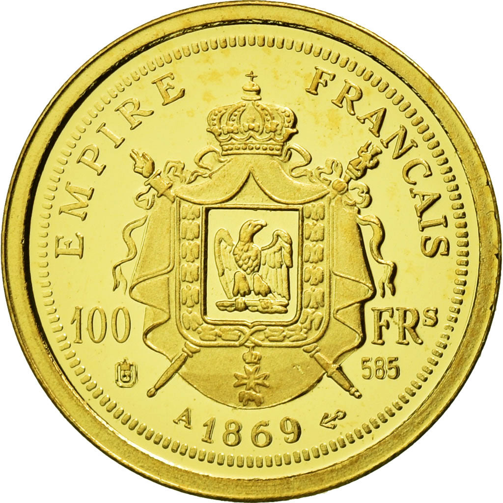 France, Medal, Napoléon III, Reproduction, 100 Francs or, MS(65-70), Gold