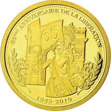 France, Medal, 65ème Anniversaire de la Libération, 2010, MS(65-70), Gold