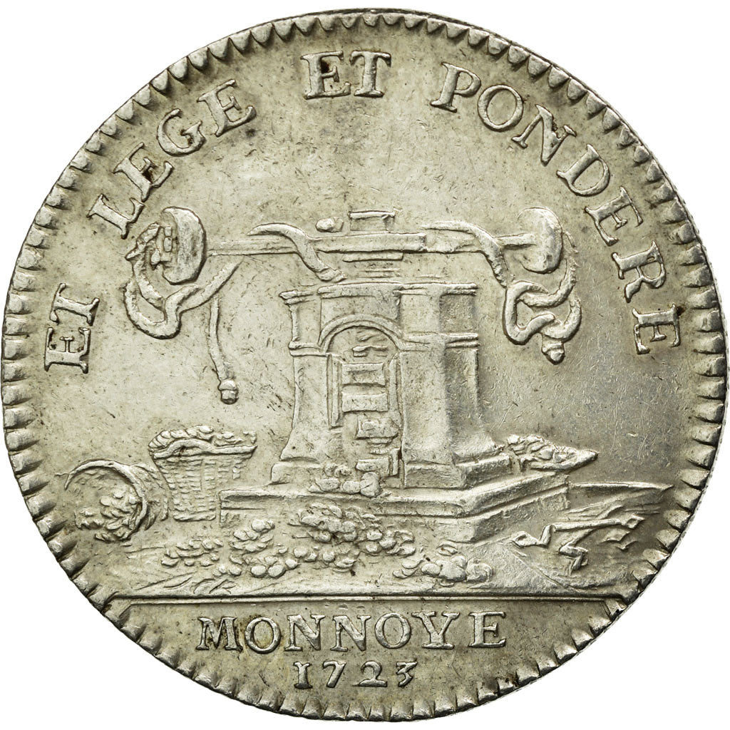 Francia, Token, Louis XV, Monnaie de Paris, 1723, Duvivier, EBC, Plata