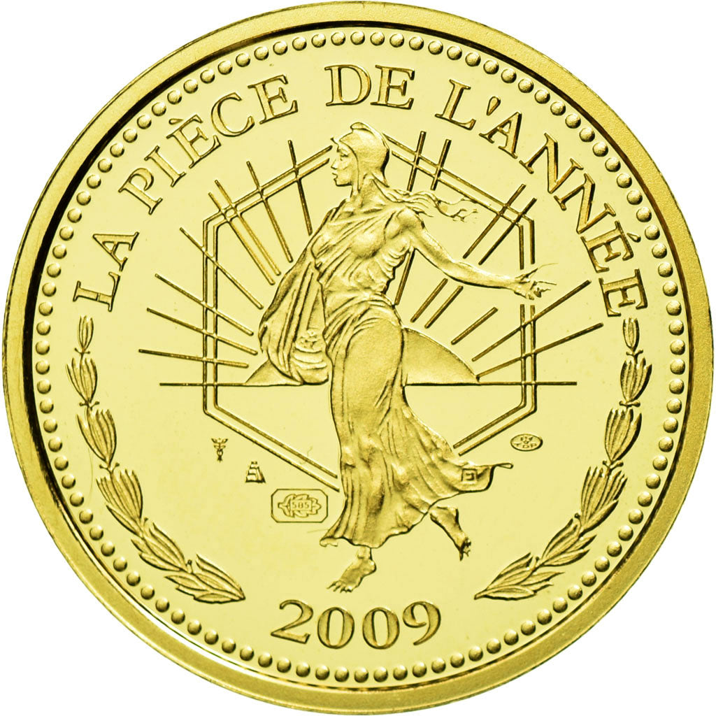 France, Medal, Semeuse, En Mémoire de l'Année, 2009, MS(65-70), Gold