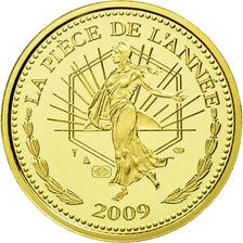 France, Medal, Semeuse, En Mémoire de l'Année, 2009, MS(65-70), Gold