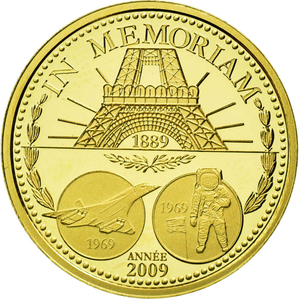 France, Medal, Semeuse, En Mémoire de l'Année, 2009, MS(65-70), Gold