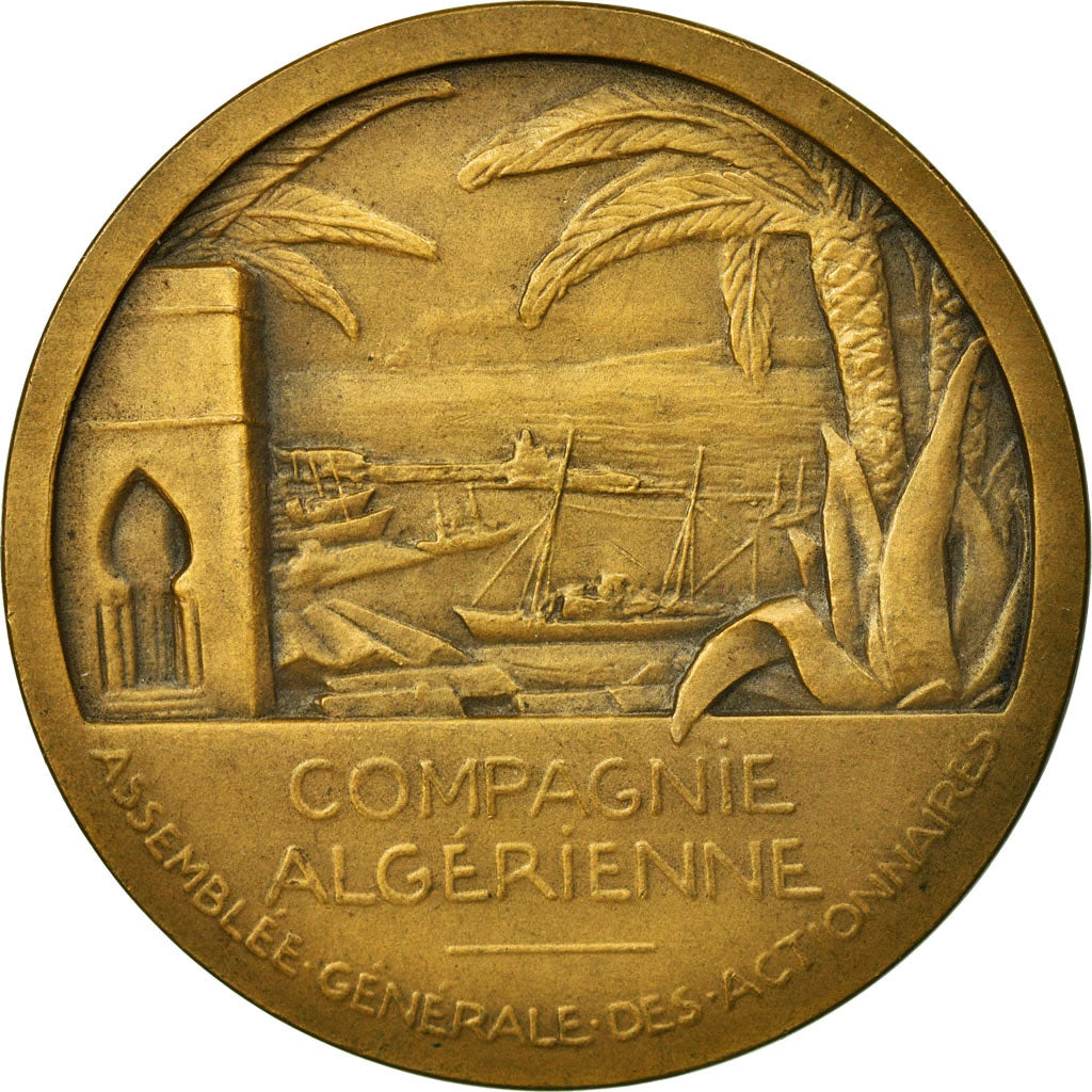 Algeria, Médaille, Banque, La Compagnie Algérienne, Pommier, SUP, Bronze