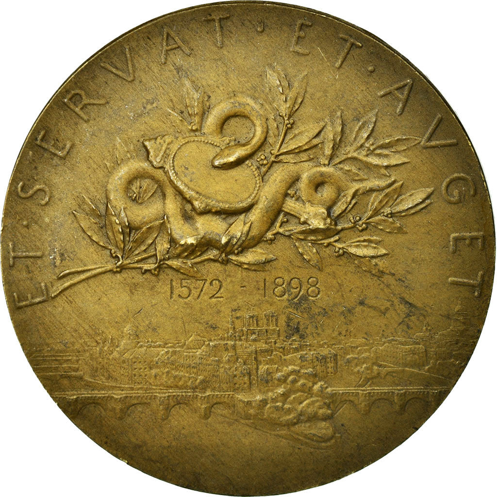 France, Medal, Banque, Agents de Change de Paris, 1898, Roty, AU(50-53), Copper