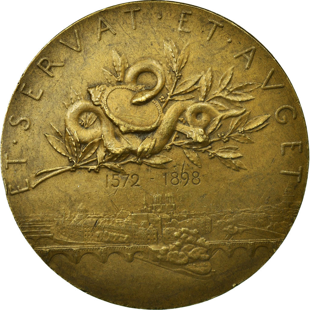 France, Medal, Banque, Agents de Change de Paris, 1898, Roty, AU(50-53), Copper