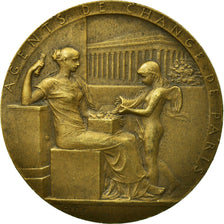 France, Medal, Banque, Agents de Change de Paris, 1898, Roty, AU(50-53), Copper