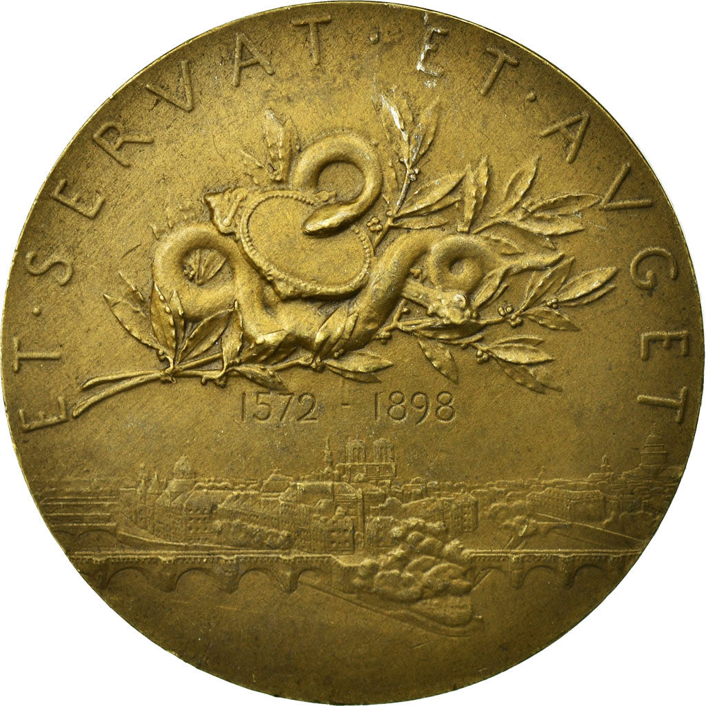 France, Medal, Banque, Agents de Change de Paris, 1898, Roty, AU(50-53), Copper