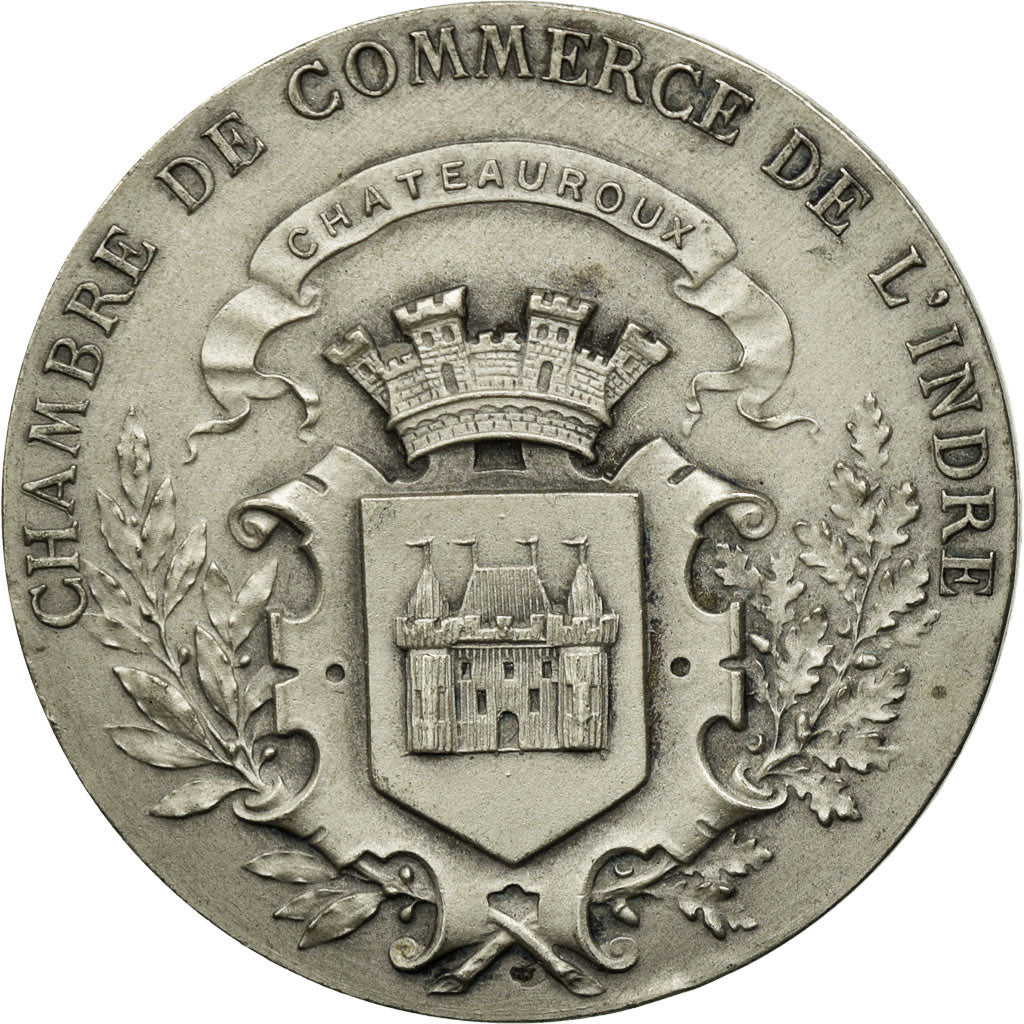 France, Medal, Chambre de Commerce de l'Indre, Châteauroux, Roty, AU(55-58)