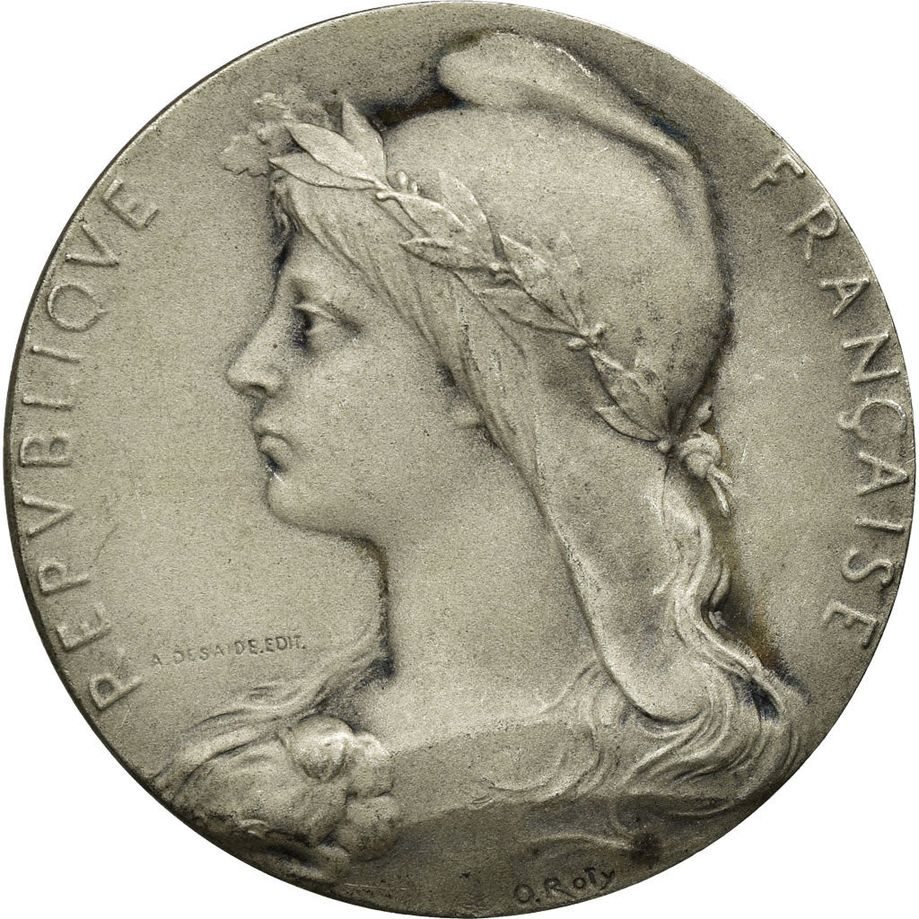 France, Medal, Chambre de Commerce de l'Indre, Châteauroux, Roty, AU(55-58)